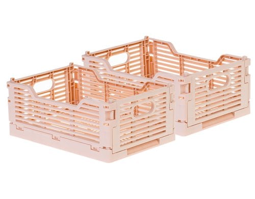 COCON Klappbox faltbar S, Set à 2 Stk. pastell rosa, 22x15x9 cm, PP