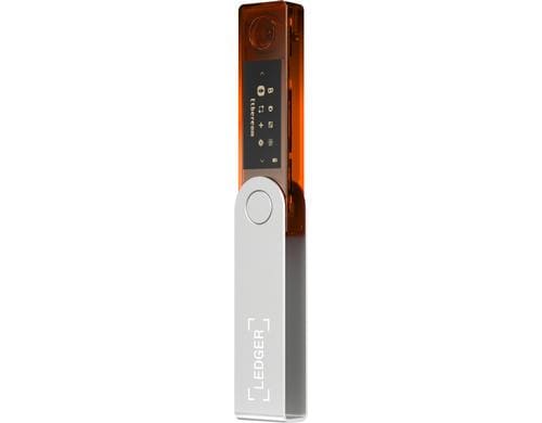 Ledger Nano X - Transparent Orange Hardware Crypto Wallet