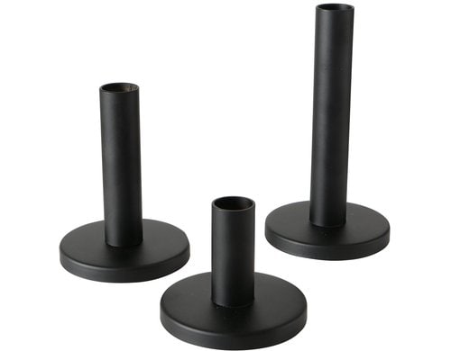 Boltze Kerzenleuchter Malko, 3 tlg. Metall, H: 16, D: 6&8cm