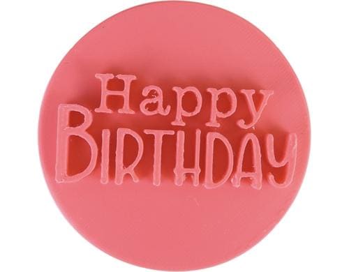 Cut my Cookies Stempel happy birthday Durchmesser 6.5cm