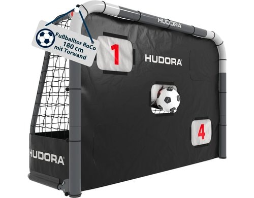 Hudora Fussballtor Roco 180 grau mit Torwand