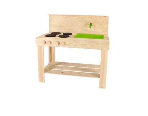 Esschert Design Matschküche, Holz 78x43x87 cm, Gardiniaschlauch-Anschluss