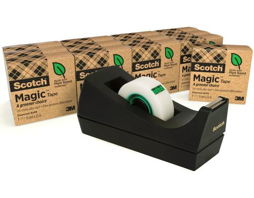 3M Scotch Magic Pultabroller schwarz Abroller schwarz + 14 Rollen 19 mm x 33 m