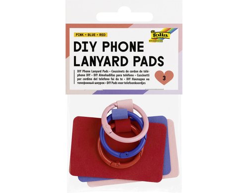 Folia DIY Phone Lanyard Pads 3 Stück, in 3 verschieden Farben