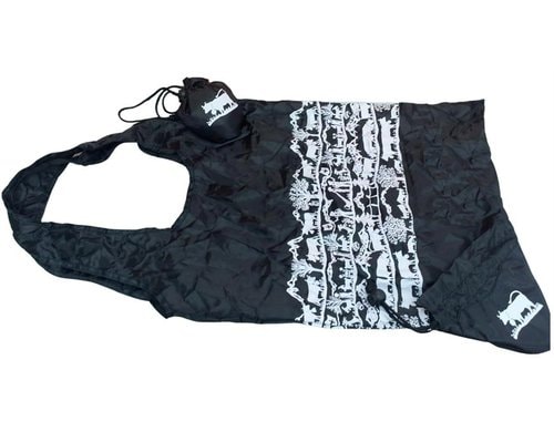 CN Falttasche schwarz mit Scherenschnitt Aus Polyester