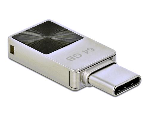 Delock Mini USB3.2 Gen1 USB-C Speicherstick 64GB, Metallgehäuse