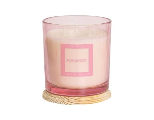 AVA & MAY Duftkerze Blossom, 380g 100% Sojawachs, 55h Brenndauer