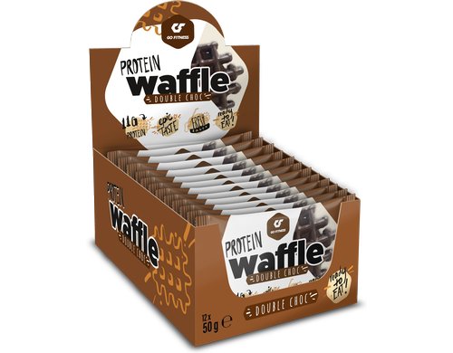 GoFitness Nutrition Protein Waffle Box Double Choc, 12x50g