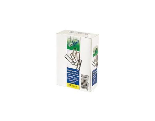 Büroline Büroklammern Gr. 2 vernickelt 24mm,  1 Pack à 100