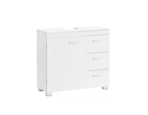 Vasagle Waschbeckenunterschrank, Weiss 70x30x64 cm (HxTxB), MDF