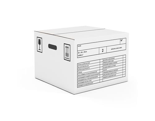 Antalis Umzugskarton 2-wellig weiss 500x500x360mm, 10 Stück