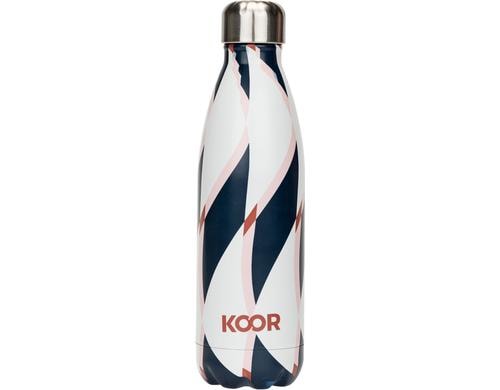 KOOR Flasche Thermo 500ml Parallelo weiss Stainless Steel, doppelwandig