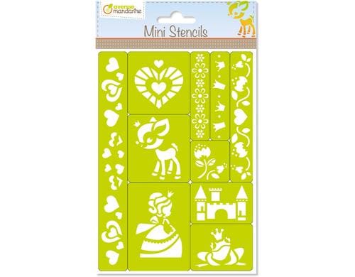 Avenue Mandarine Mini Schablonen Set Märche 15.4 x 25.7 cm, 10 Schablonen