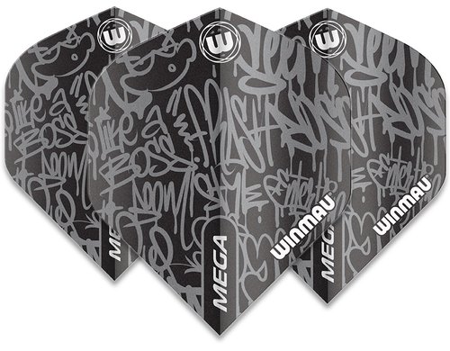 Winmau Flight Mega S. Black (6900.244) 3 Stück