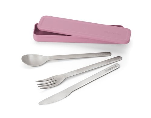 Besteck-Set to go Make & Take Lilac Pink