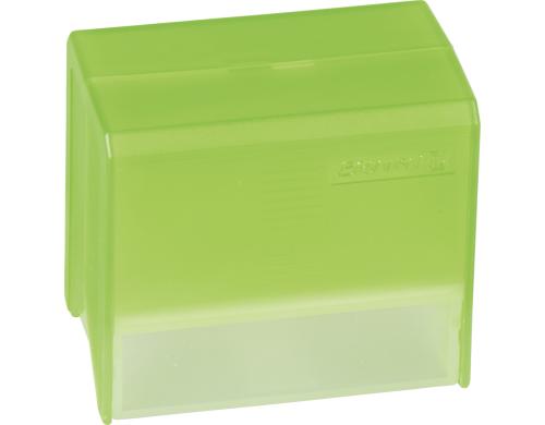 Brunnen Karteibox A8 für Karteikarten A7, maigrün, gefüllt