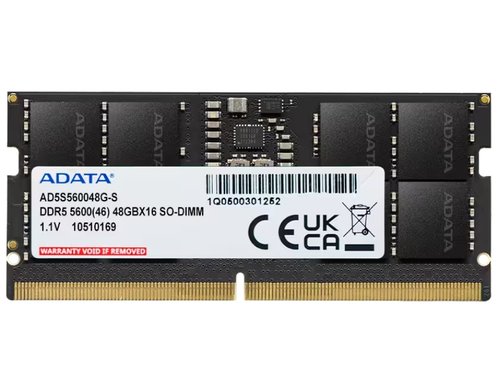 Adata DDR5 48GB 5600MT/s SO-DIMM, 1.1V, CL 46