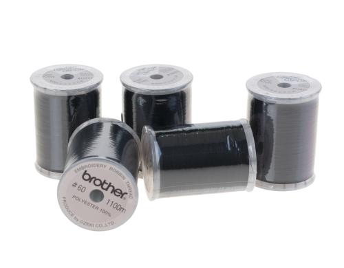 Brother Zubehör Spez. Unterfaden 5 Spulen à 1100m, schwarz
