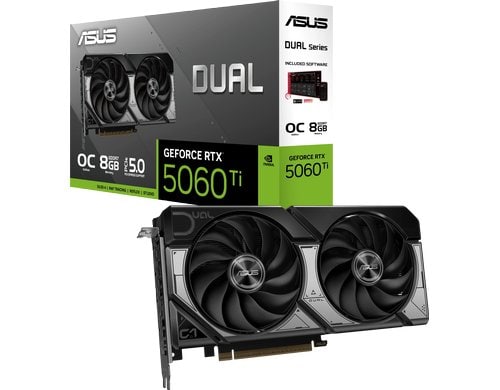 ASUS DUAL RTX5060TI O8G, GDDR7 GeForce RTX5060Ti, 3x DP, 1x HDMI