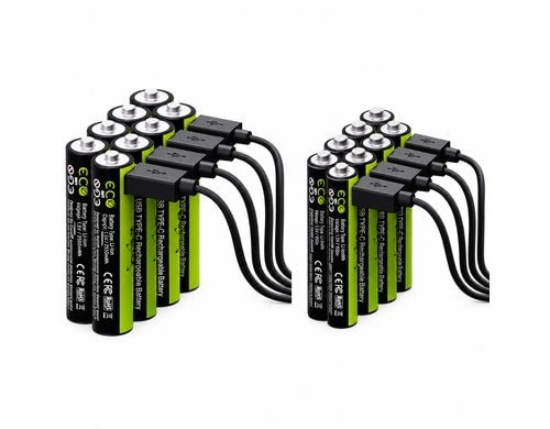 Verico LoopEnergy AA+AAA, 8+8 Kit, USB-C 1.5V Akku Li-Ion, 1700mAh, 600mAh