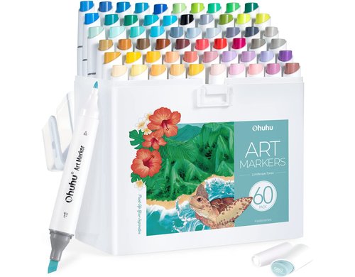 Ohuhu Kaala Kunstmarker (60 Stk.) - Illustrationsfarben Ohuhu Kaala Kunstmarker (60 Stk.) - Illustrationsfarben