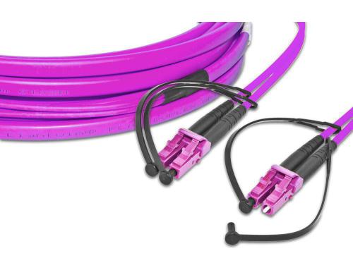 Lightwin LWL Duplex Patchkabel, 10Gbps Multimode 50/125µm, LC-LC, 25cm OM4