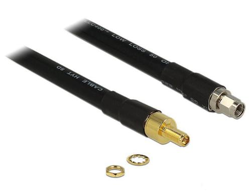 Delock RP-SMA Buchse zu RP-SMA-ST 4 Meter Verlängerungskabel 2.4/5Ghz, ultra low loss