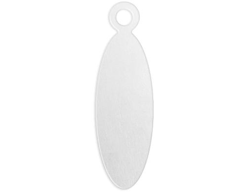 Creativ Company Metall-Anhänger oval 20 Stück, 20 x 5 mm, Lochgrösse 1.9 mm