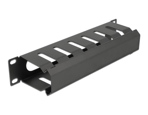 Delock 10 Kabelmanagement Rangierpanel Mit Öffnung, 1 HE, schwarz