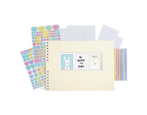 Exacompta Scrap-Addict Set, gelb Album, Sticker, Marker etc.