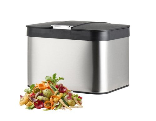 relaxdays Komposteimer 4.5 Liter, Silber