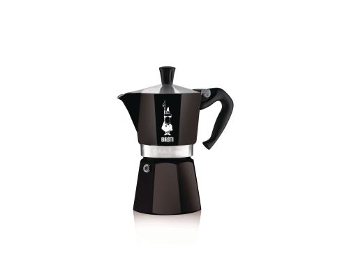 Bialetti Moka Express für 3 Tassen schwarz Aluminium poliert