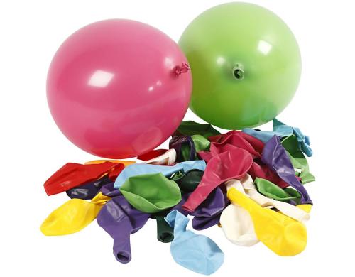 Creativ Company Ballons Set farbig 100 Stück, D: 23cm
