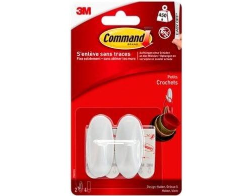 3M Command Allroundhaken S 2 Haken, Traglast: 450 g