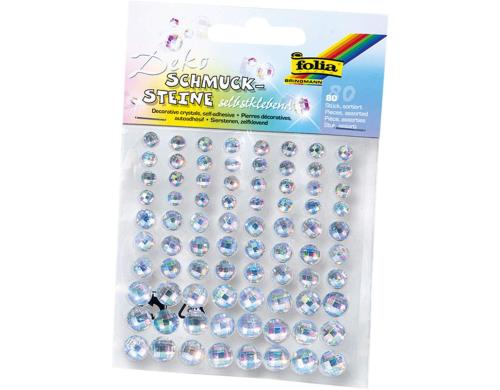 Folia Schmucksteine Crystal Rainbow 80 Stück, selbstklebend