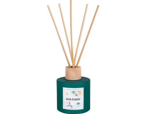 AVA & MAY Duftstäbchen Mallorca 100ml, 6.6x6.6x20.2 cm, Rattan-Stäbchen