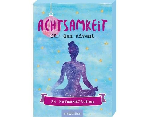 Ars Edition Adventskalender Achtsamkeit Kartenbox mit 24 Karmakärtchen