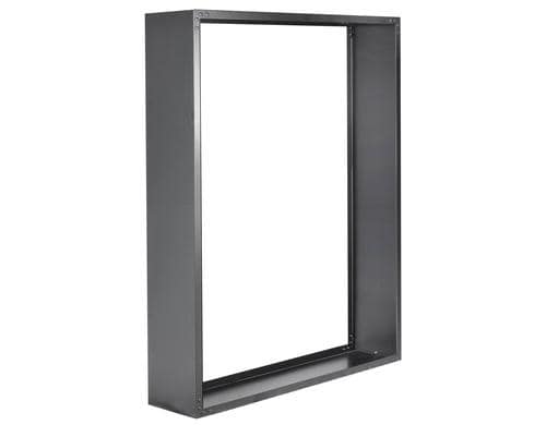 Kaminholzregal Metall schwarz L 144 x B 35 x H 180 cm