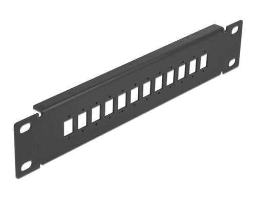 Delock 10 Leer Patchpanel Duplex 12Port SC-Simplex&LC-Duplex,1HE,Schwarz,483x44x44