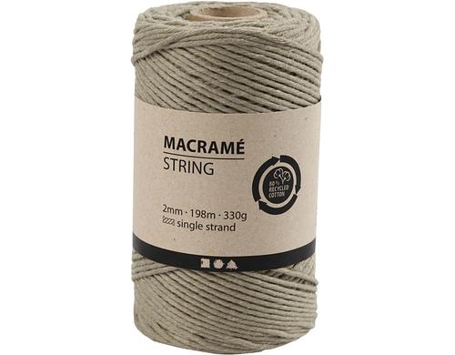 Creativ Company Makrameegarn string 2 mm 330 g, 198 m, Moosgrün