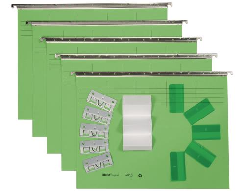 VETRO MOBIL Hängemappen, grün 5er Packung, 25cm inkl. Zubehör