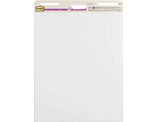 3M Post-it Super Sticky Recycling Flipchart 2 Blöcke à 30 Blatt, 63.5x76.2cm, weiss