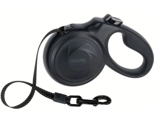 Kerbl Rollleine S Schwarz, 5m Gurt