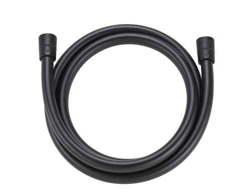 Kunststoffbrauseschl. Classic schwarz matt/K X DK