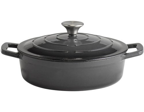 APS Bräter 5 STARS Ø 25 cm, H: 7 cm, 2,5 Liter, Anthrazit