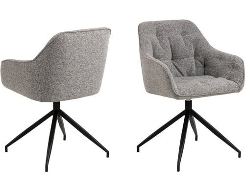 AC Design Esszimmerst. Brooke Monza2 1 Stk. Stahl/Textil, Grau