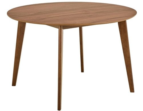 AC Design Esstisch Roxby Wallnuss Furnier, Gummibaumholz, Ø120x76 cm