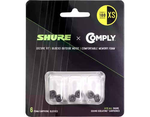 Shure EACYF1-6XS Schaumstoff-Ohrpassstücke, schwarz