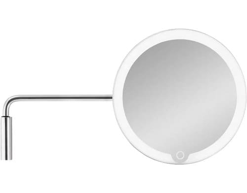 Blomus LED Kosmetikspiegel MODO Mit Wandhalterung, Silber Matt