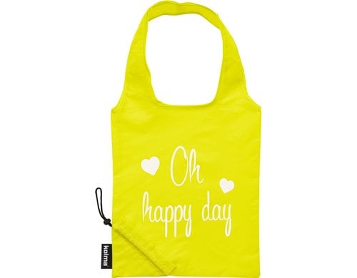 Einkaufstasche RPET Oh happy day gelb